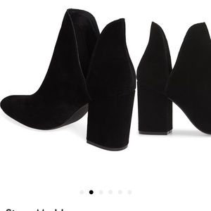 Steve Maddie Rookie black suede boots booties size 8 NEW NWT